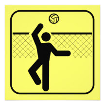 Volleyball Symbol Invitation