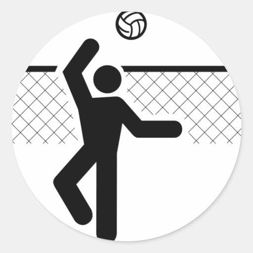 Volleyball Symbol Sticker Zazzle