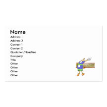 Volleyball team business card template
