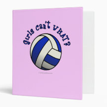 Volleyball Team Gifts - Blue 3 Ring Binder
