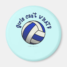 Volleyball Team Gifts - Blue Fridge Magnets