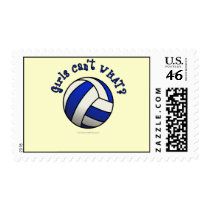 Volleyball Team Gifts - Blue Postage Stamp