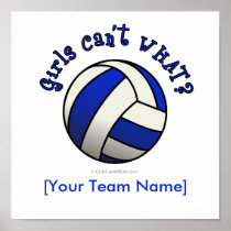 Volleyball Team Gifts - Blue posters
