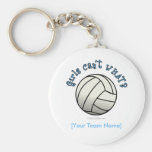 Volleyball Team - White Key Chain