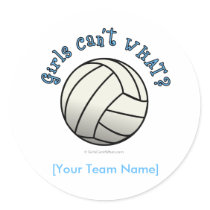 Volleyball Team - White stickers