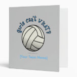 Volleyball Team - White Vinyl Binders