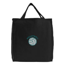 Volleyball Tote Bag embroidered bags by ThreadHeadLTD Volleyball Tote Bag embroidered bags