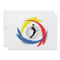 Volleyball Tricolor Emblem (Female) Custom Announcements