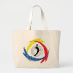 Volleyball Tricolor Emblem (Female) Tote Bag