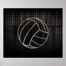 Volleyballl; Cool Black Posters