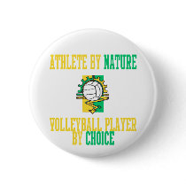 VolleyChick Athlete by Nature Pinback Buttons