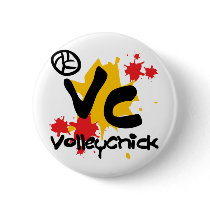 VolleyChick Croobie Pinback Button