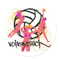 VolleyChick Curt Sticker