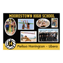 VolleyChick Custom Volleyball Photo Frame Poster posters