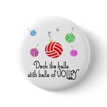 VolleyChick Deck the Halls Pin