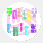 VolleyChick Dottz Round Stickers
