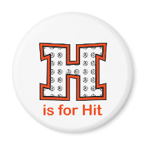 VolleyChick H is for Hit Fridge Magnet