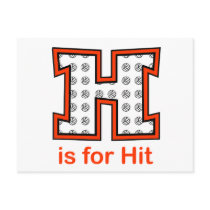 VolleyChick H is for Hit Post Card