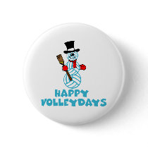 VolleyChick Happy Volleydays Pinback Buttons