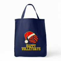 VolleyChick Happy Volleydays Santa Ball Tote Bag