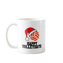 VolleyChick Happy Volleydays Santa Ball Coffee Mugs