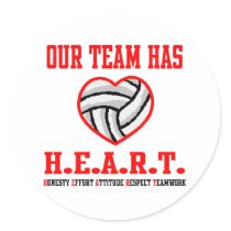 VolleyChick Heart Sticker