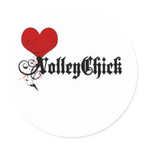 VolleyChick Heart Sticker