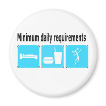 VolleyChick Minimum Daily Requirements Refrigerator Magnet