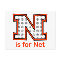 VolleyChick N is for Net Postcard
