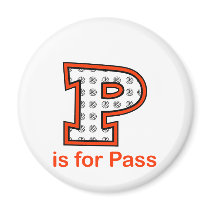 VolleyChick P is for Pass Fridge Magnets