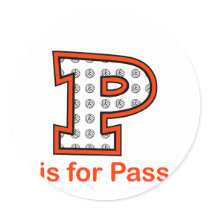VolleyChick P is for Pass Sticker