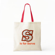 VolleyChick S is for Serve Tote Bags