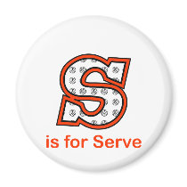 VolleyChick S is for Serve Refrigerator Magnet