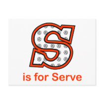 VolleyChick S is for Serve Postcard