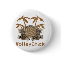 VolleyChick Two Tiki Pin