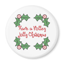 VolleyChick Volley Jolly Christmas Refrigerator Magnets
