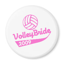 VolleyChick VolleyBride Fridge Magnets