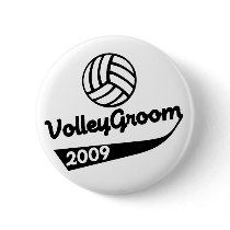 VolleyChick VolleyGroom Pinback Button