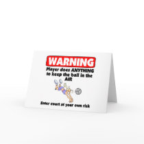 VolleyChick Warning cards