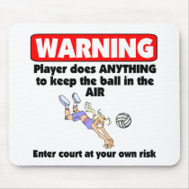 VolleyChick Warning Mousepad