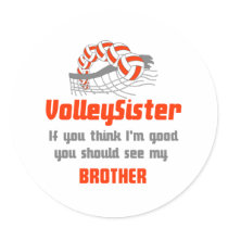 VolleyChick You Should See Sister/Brother Stickers