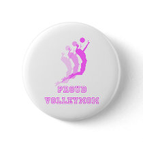 VolleyChickProudMomDark Pins