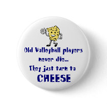 VolleyChick's Cheese Pinback Buttons