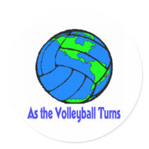 VolleyChick's Drama Round Sticker