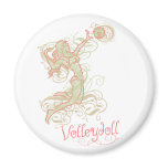 Volleydoll Beach Volleyball by Mudge Studios magnets