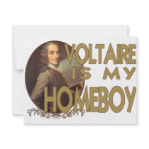 Voltaire Is My Homeboy Personalized Invitation