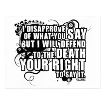Voltaire Quote (B&W) Post Card
