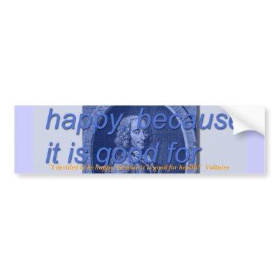 Voltaire's quote Bumper sticker by PBworks