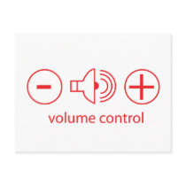 volume control postcards by CarbonClothing volume control postcards