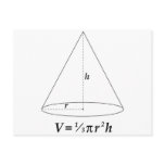 Volume of a Cone Postcards
